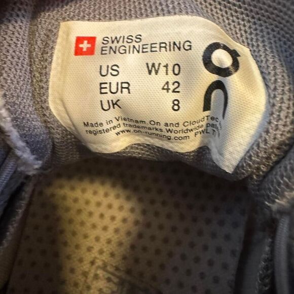 On Cloud Women’s Cloudswift Sneakers Gray White Running Shoes Size 10 - Picture 5 of 5